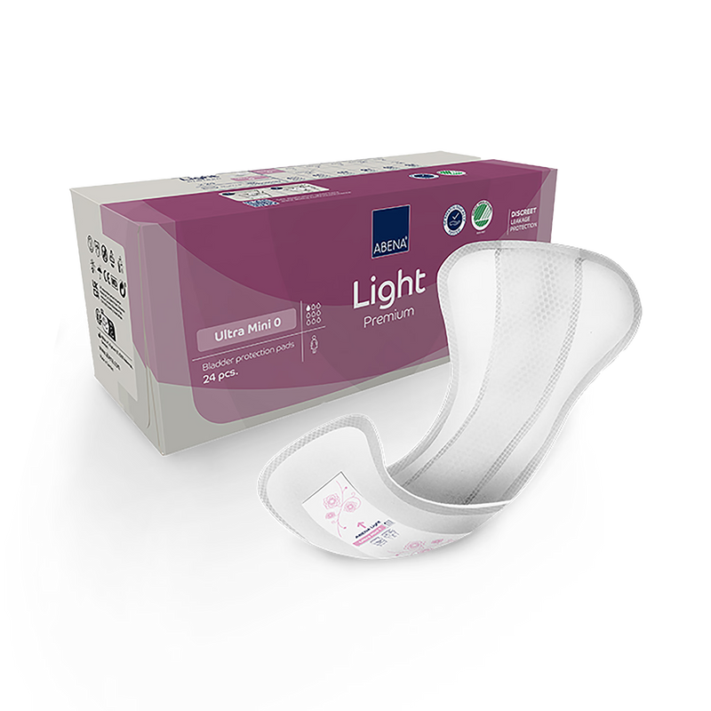 Abena Light Ultra Mini 0 80ml Absorbency 24 Incontinence Pads