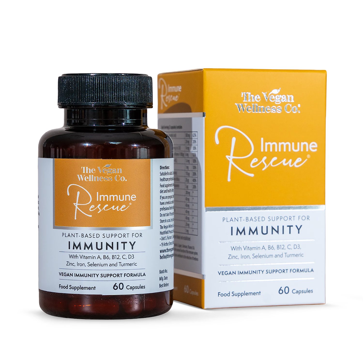 The Vegan Wellness Co Immune Rescue 60 capsules - British product