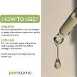 Poresome 100% pure castor oil 50ml - British product