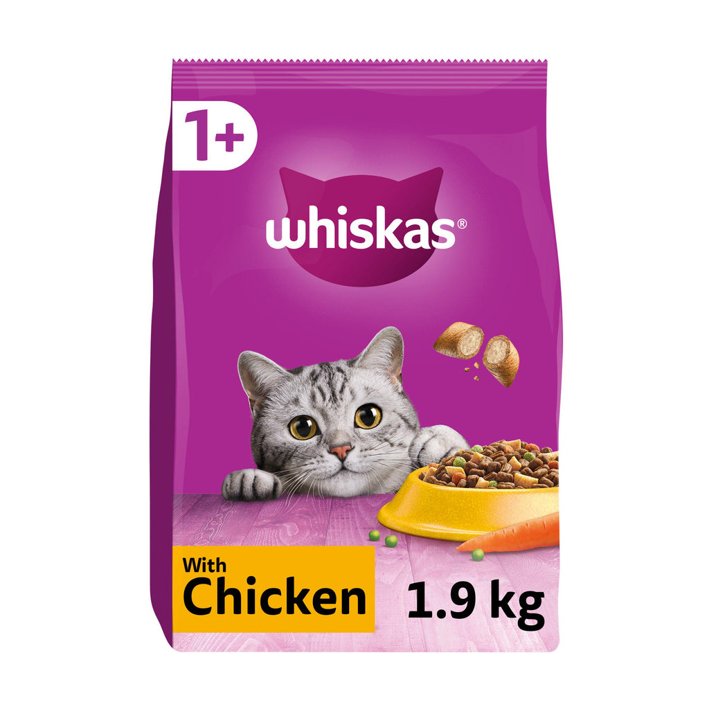 Whiskas 1+ Chicken Complete Adult Dry Cat Food 1.9kg