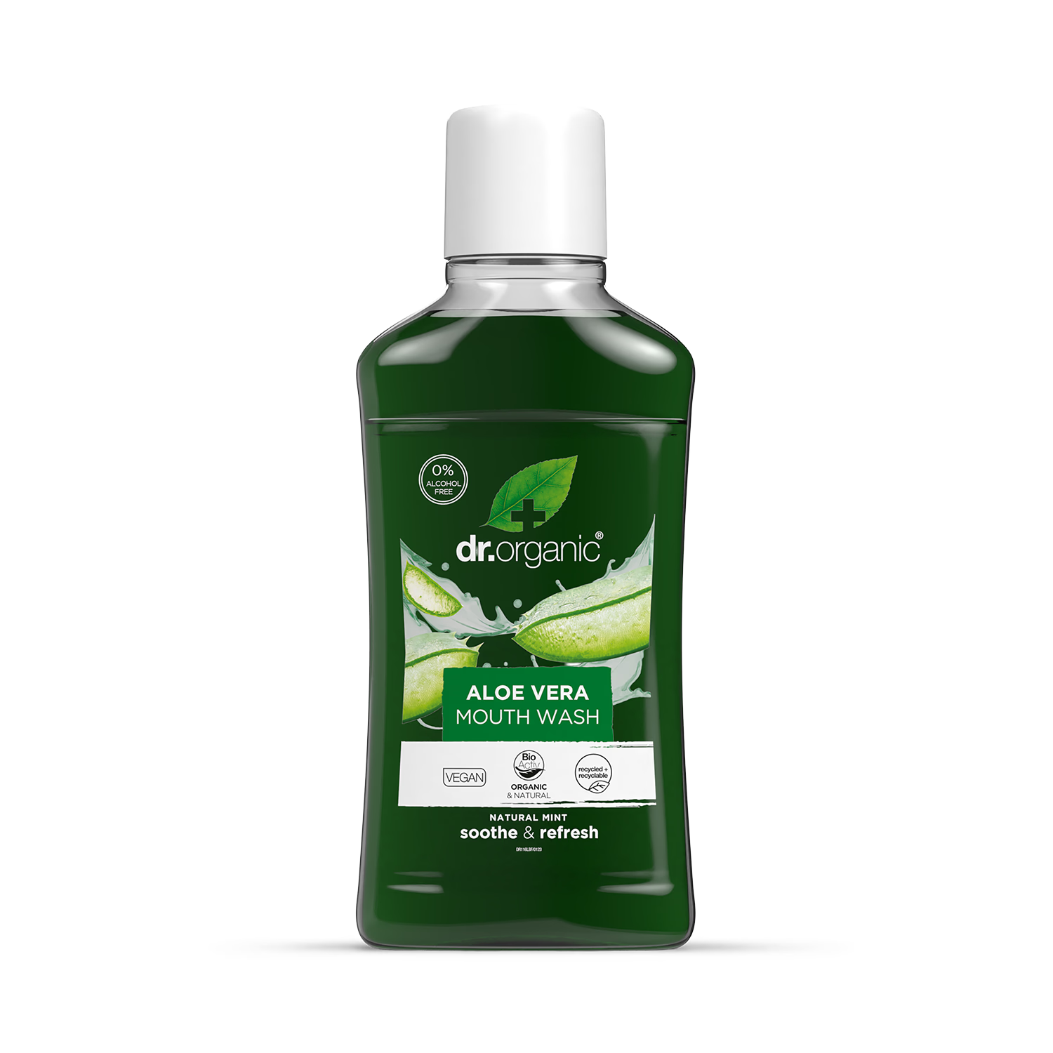 Dr Organic Aloe Vera Mouthwash Extra Fresh Mint 500ml - British product