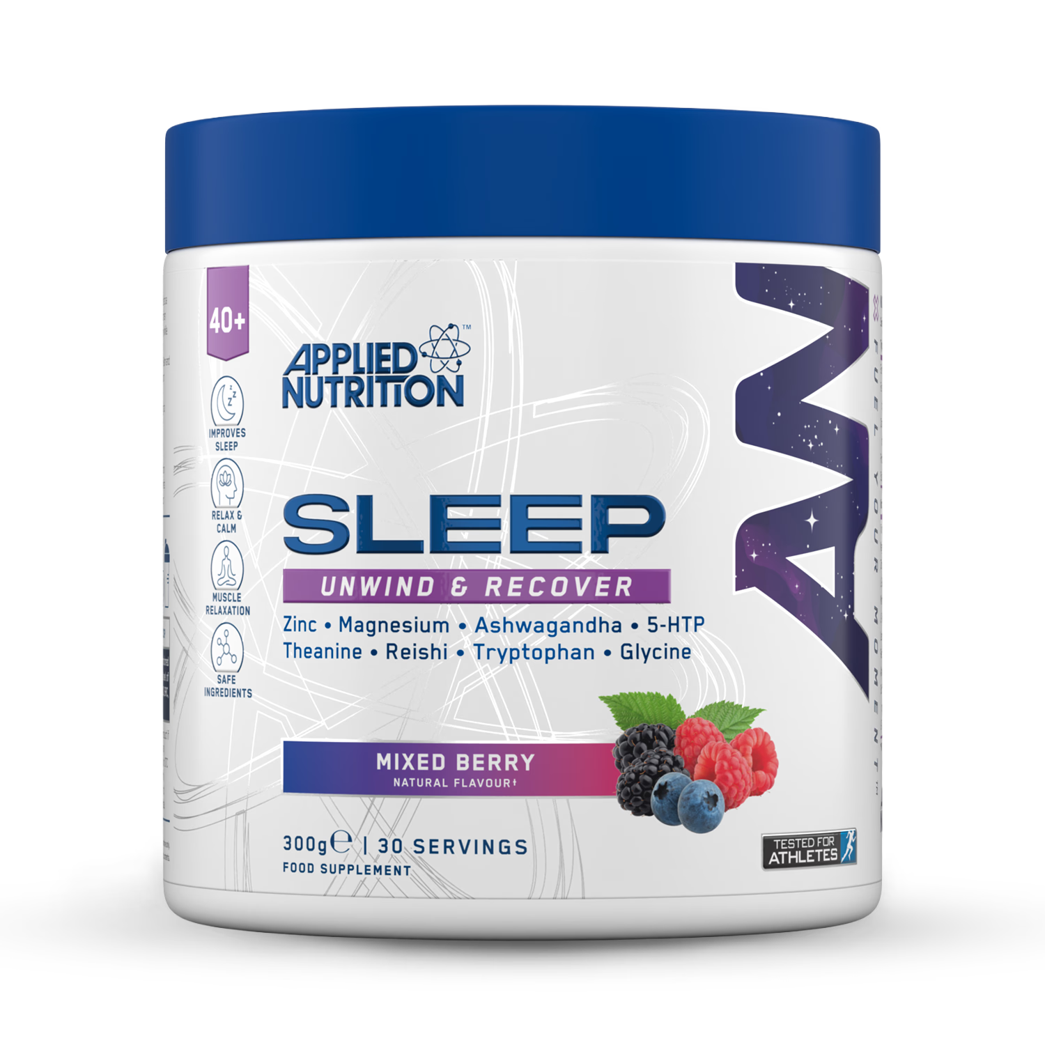 Applied Nutrition sleep support powder Mixed Berry 300g, UK version