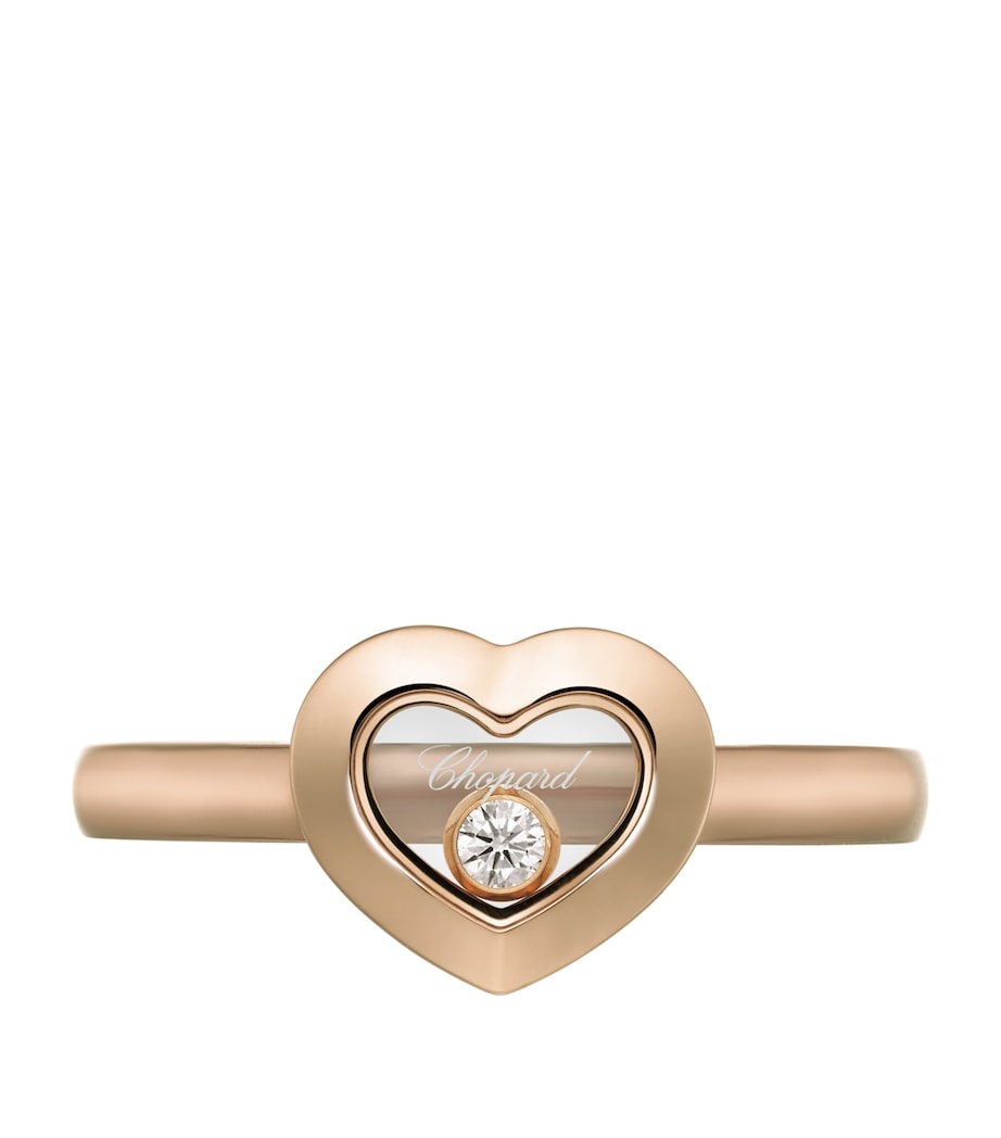 Chopard Rose Gold Diamond Happy Diamonds Ring, imported from the UK