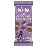 Kallo Belgian Milk Chocolate Rice Cake Minis 4x21g Lunchbox snacking Sainsburys   