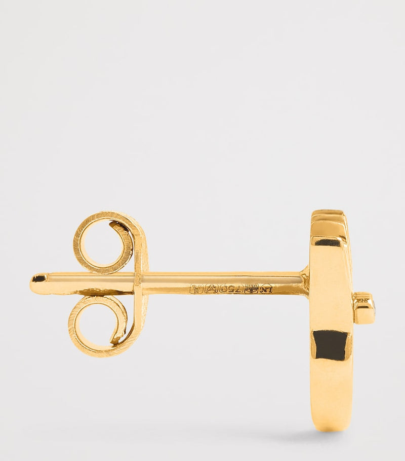 L'Atelier Nawbar yellow gold and diamond psychedeliah stud earrings, UK version