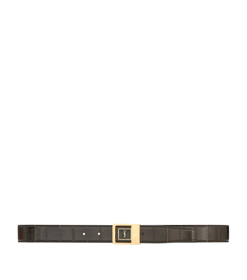 Saint Laurent gold-tone logo belt 3cm calfskin, UK version