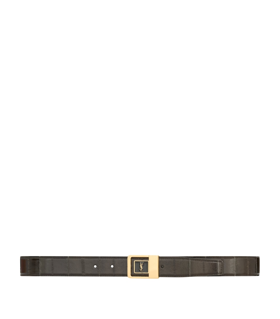 Saint Laurent gold-tone logo belt 3cm calfskin, UK version
