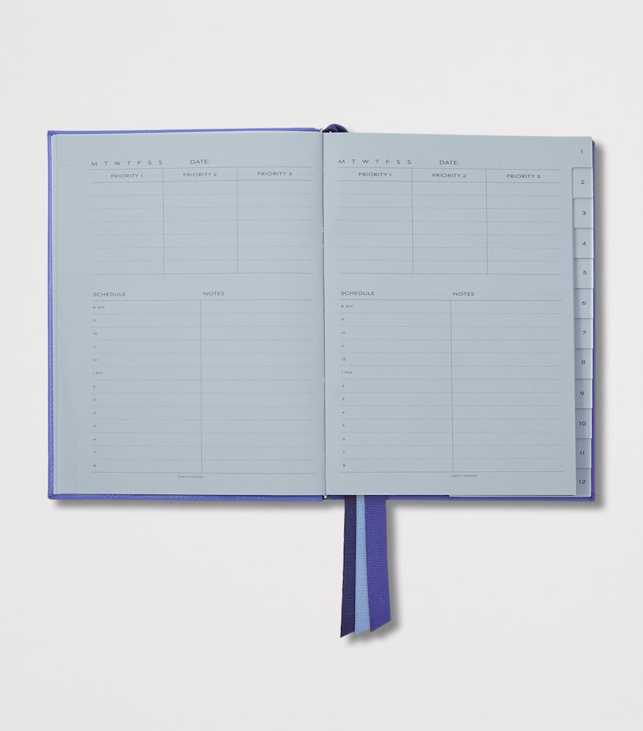 Smythson Soho undated leather planner 19.5 x 14 cm, imported from the UK