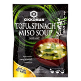 Kikkoman instant tofu and spinach miso soup (British brand)