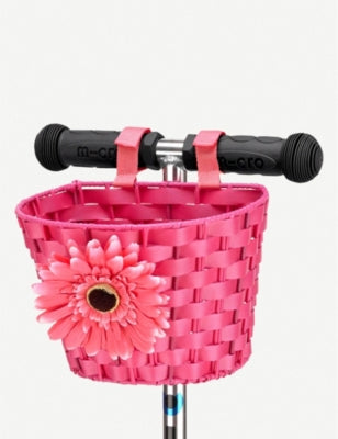 Micro weatherproof scooter basket with detachable flower, imported from the UK