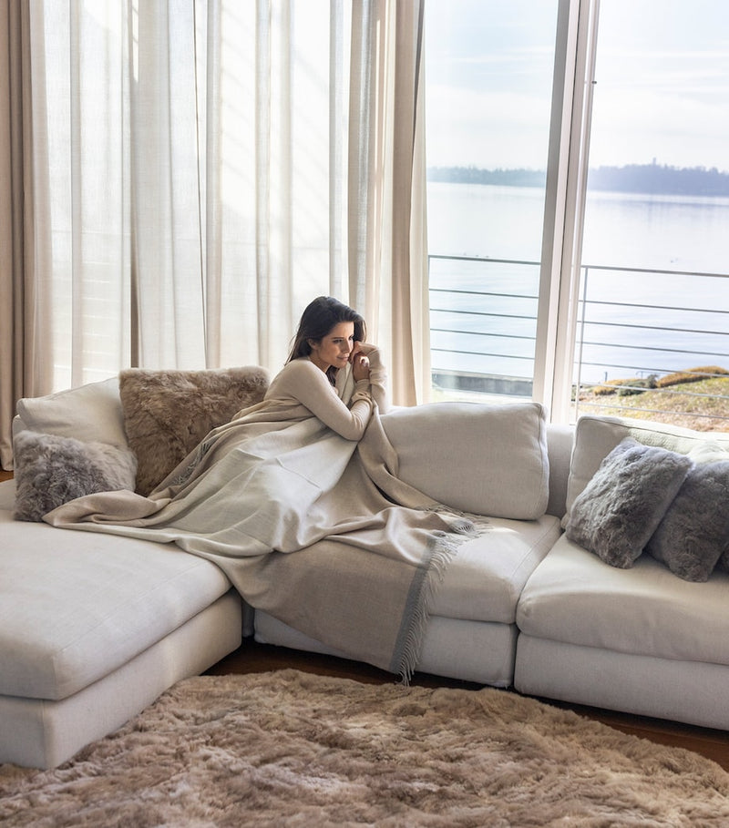 Weich Merima alpaca throw 180x130cm - British product