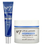 No7 Lift & Luminate TRIPLE ACTION Day Cream & Serum Bundle GOODS Boots   