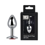 Loving Joy Toosh small metal butt plug red stone (British brand)