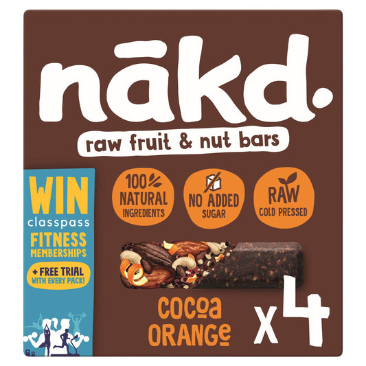 Nakd Cocoa Orange Fruit & Nut Bars 4x35g GOODS Sainsburys   