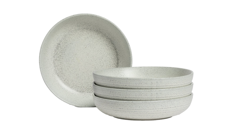 Habitat Textured Ripple 4 Piece Chalk Pasta Bowls - Natural GOODS Argos