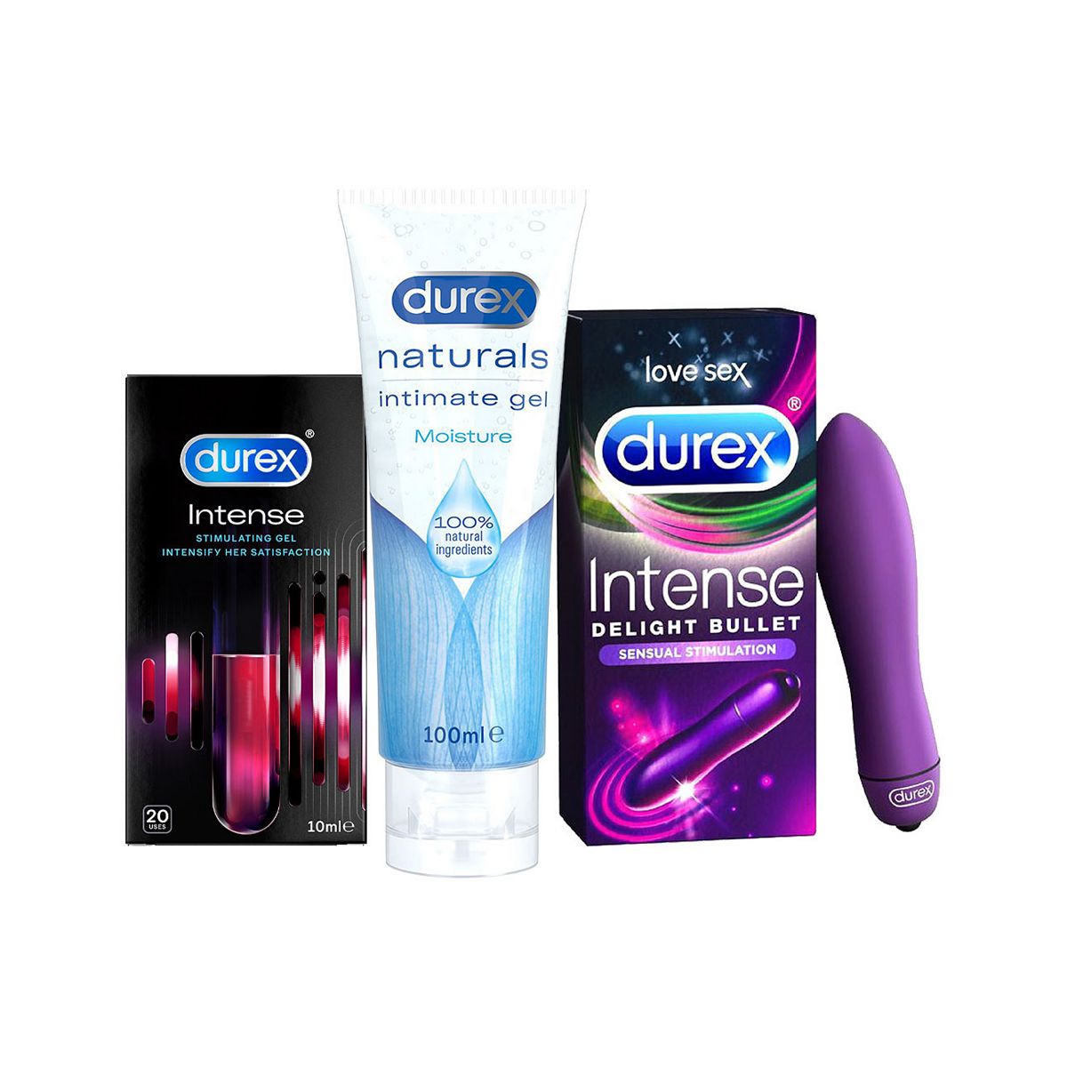 Durex Intense Delight Vibrating Bullet, Lubricant & Gel Bundle GOODS Boots   