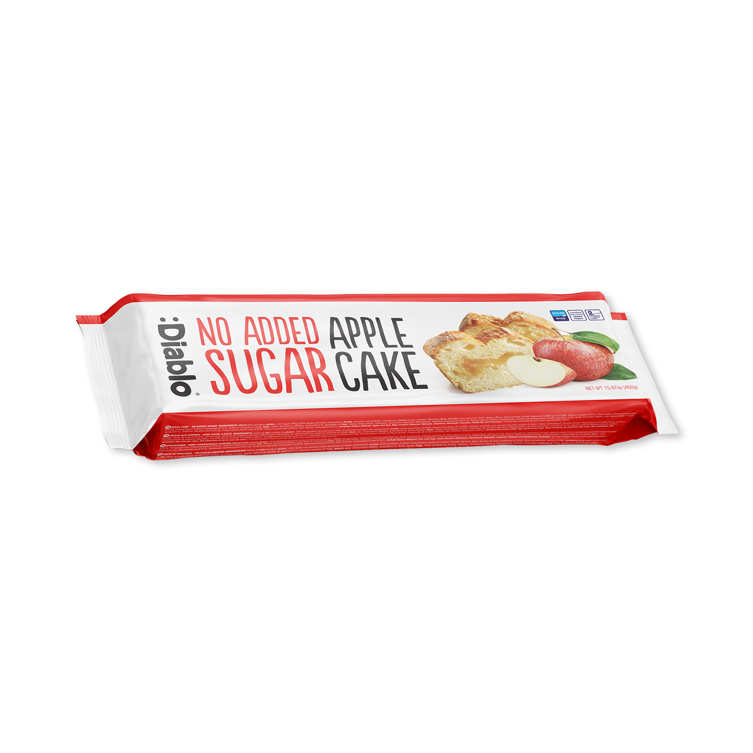Diablo no added sugar baked apple cake 450g, UK version