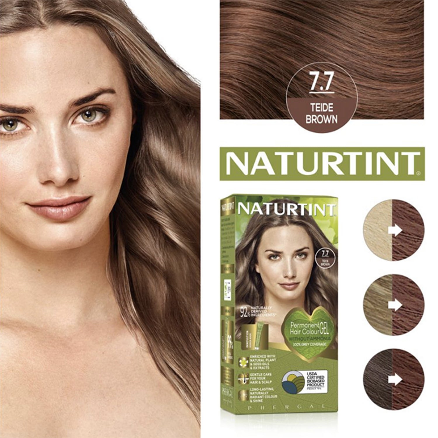 Naturtint permanent hair colour 7.7 Teide Brown - British product