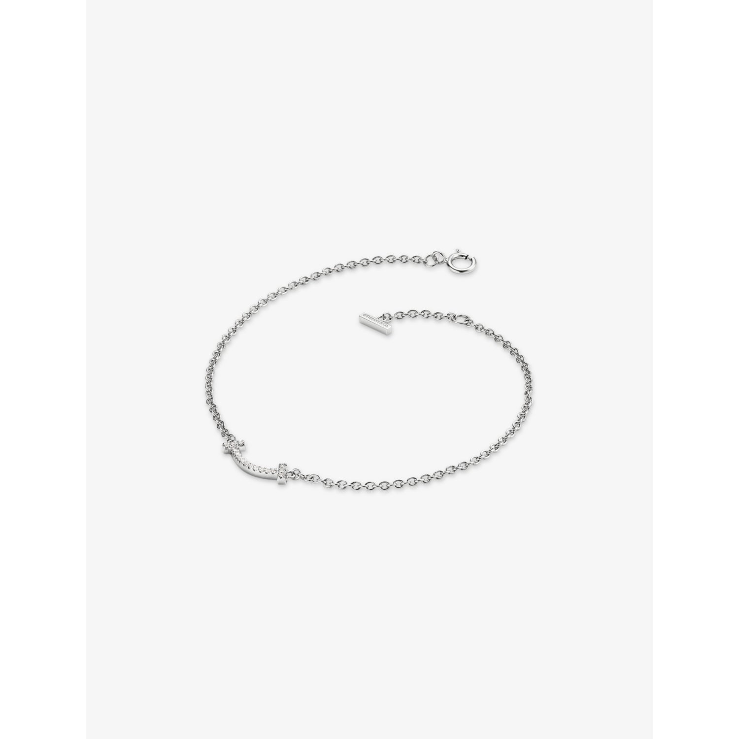 Tiffany & Co T Smile 18ct white-gold diamond bracelet (British brand)