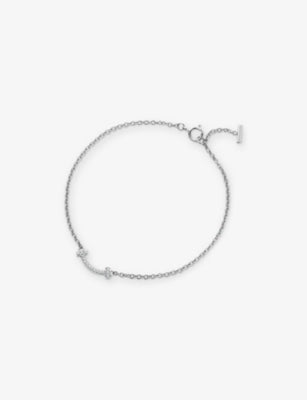 Tiffany & Co T Smile 18ct white-gold diamond bracelet (British brand)