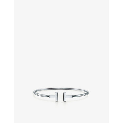 selfridges Tiffany & Co. T Wire 18ct White-Gold Bracelet- Buy online at McGrocer