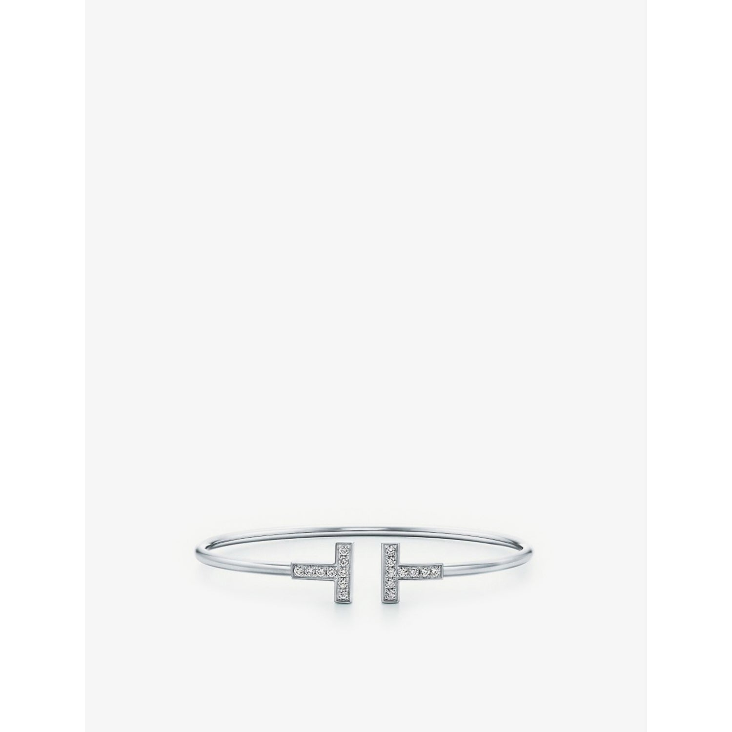 T Wire diamond and 18ct white-gold bracelet - S