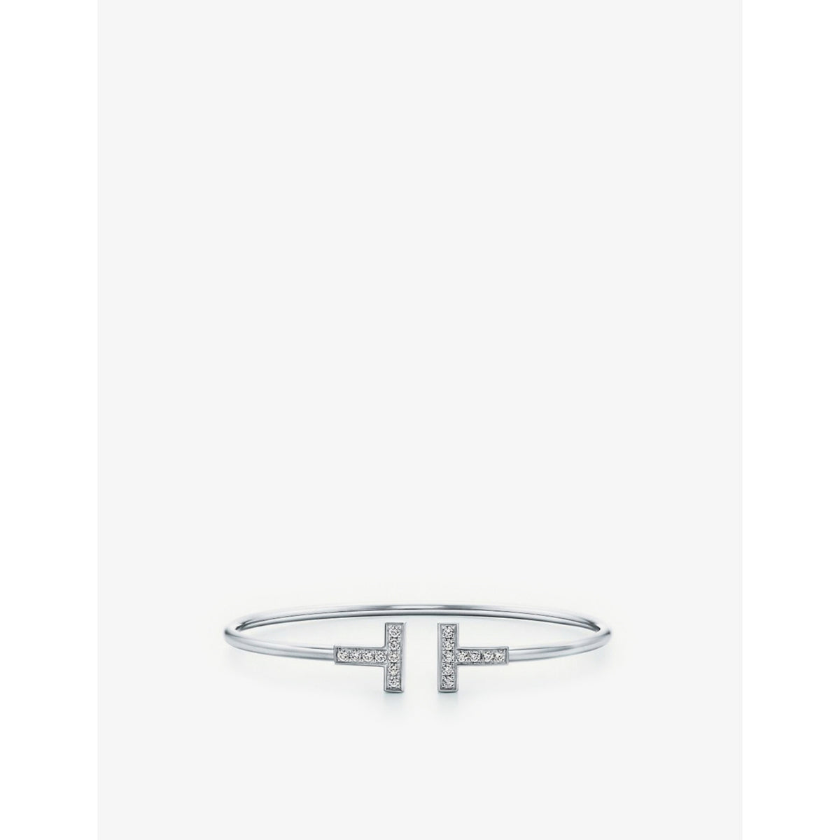 T Wire diamond and 18ct white-gold bracelet - S
