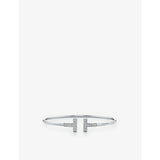 T Wire diamond and 18ct white-gold bracelet - S