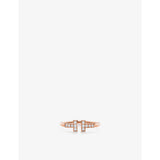 Tiffany T 18ct rose-gold and diamond wire ring - 5.5