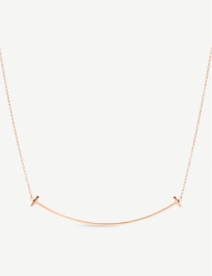 Tiffany T smile pendant 18k rose gold - British product