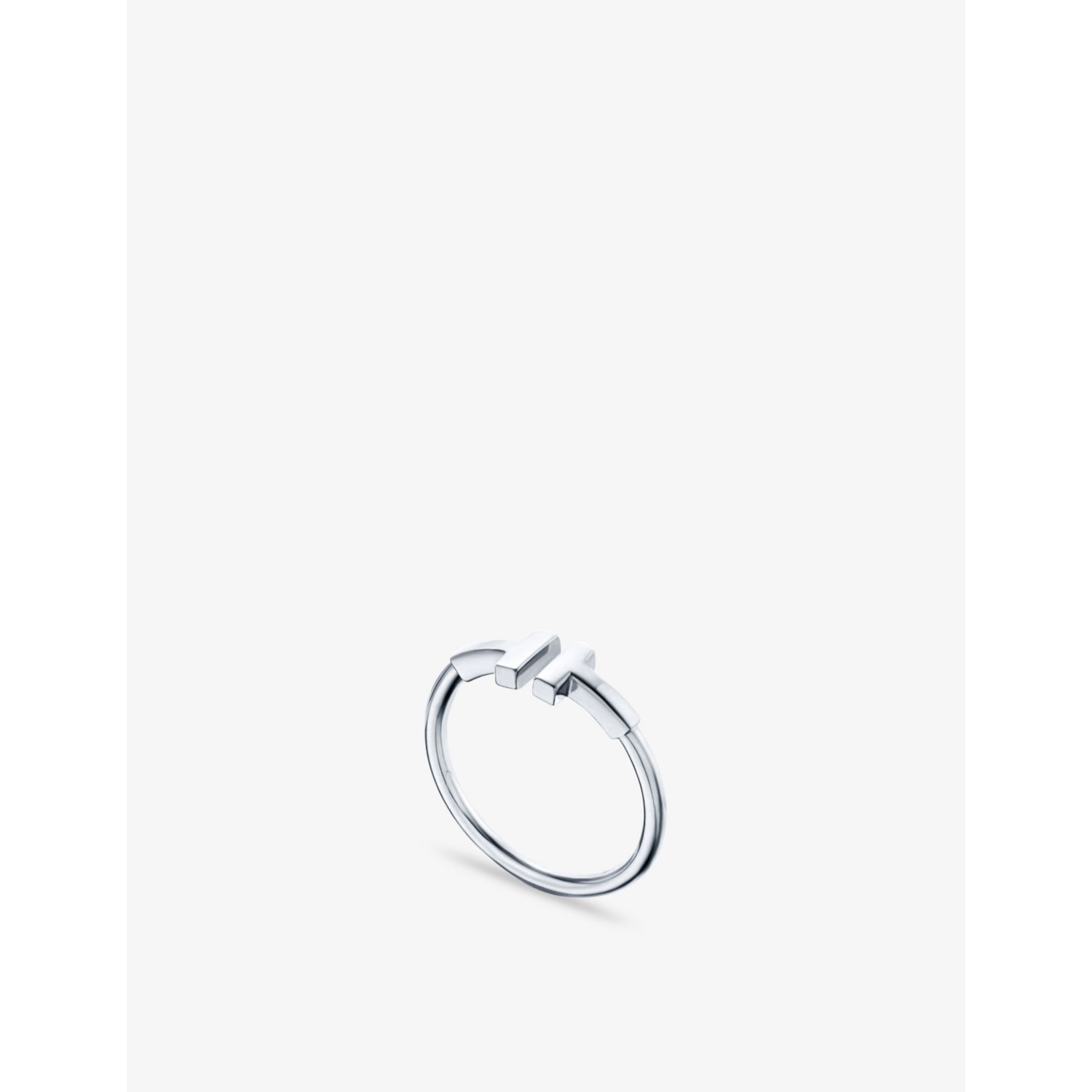 Tiffany & Co T wire ring 18ct white gold - British product
