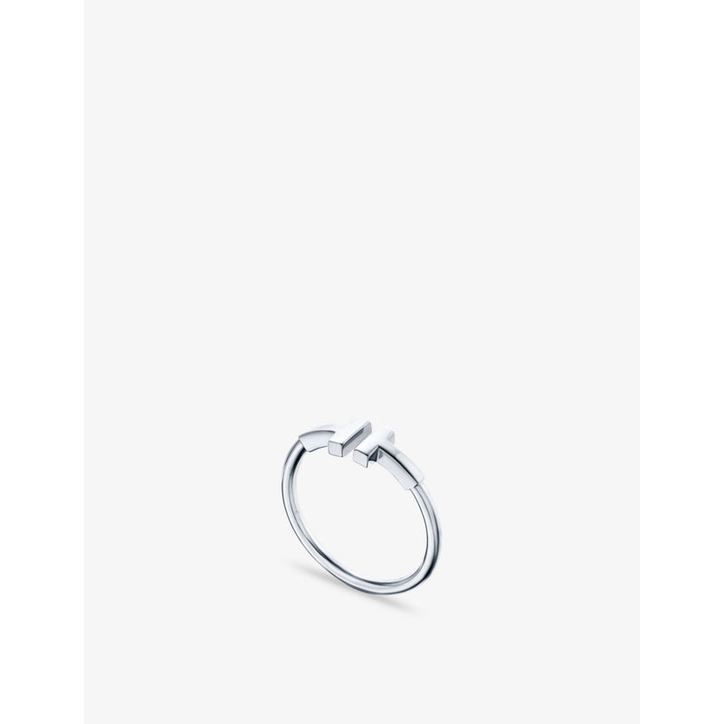 Tiffany & Co T wire ring 18ct white gold - British product