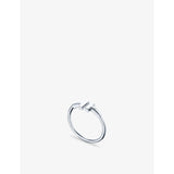 Tiffany & Co T wire ring 18ct white gold - British product