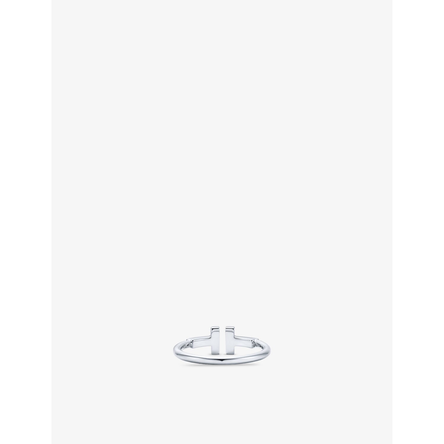 Tiffany & Co T wire ring 18ct white gold - British product
