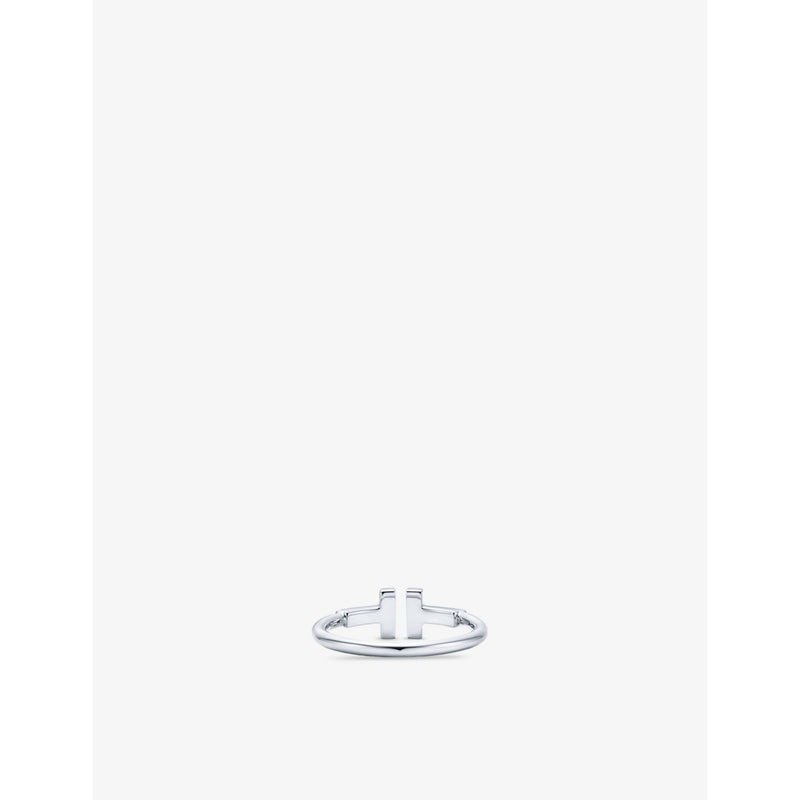 Tiffany & Co T wire ring 18ct white gold - British product