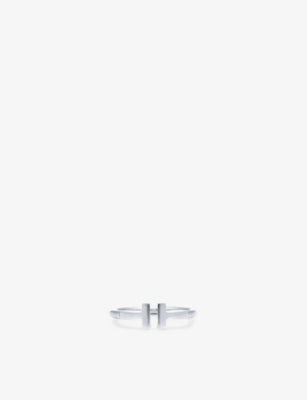 Tiffany & Co T wire ring 18ct white gold - British product