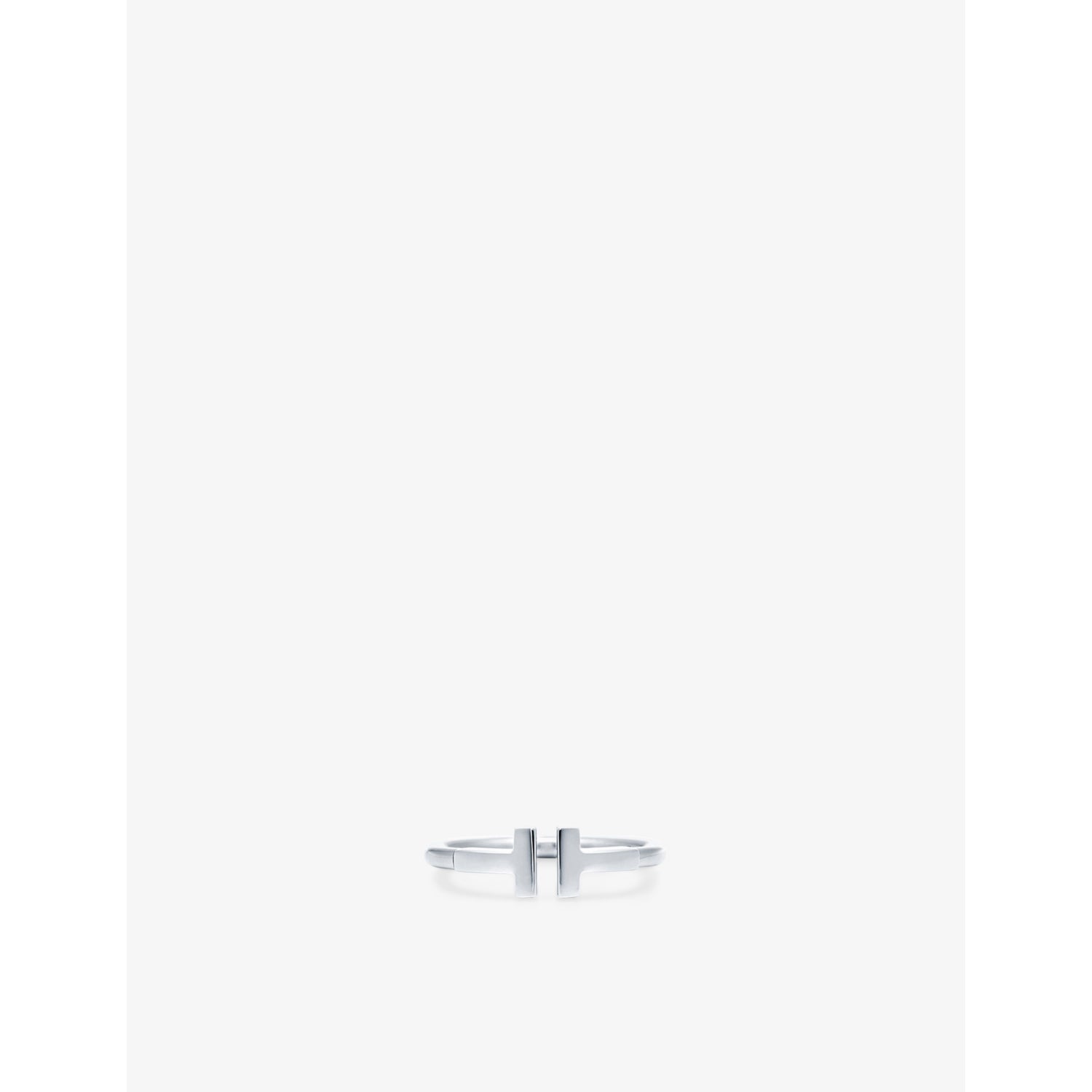 Tiffany T 18ct white-gold wire ring - 4.5