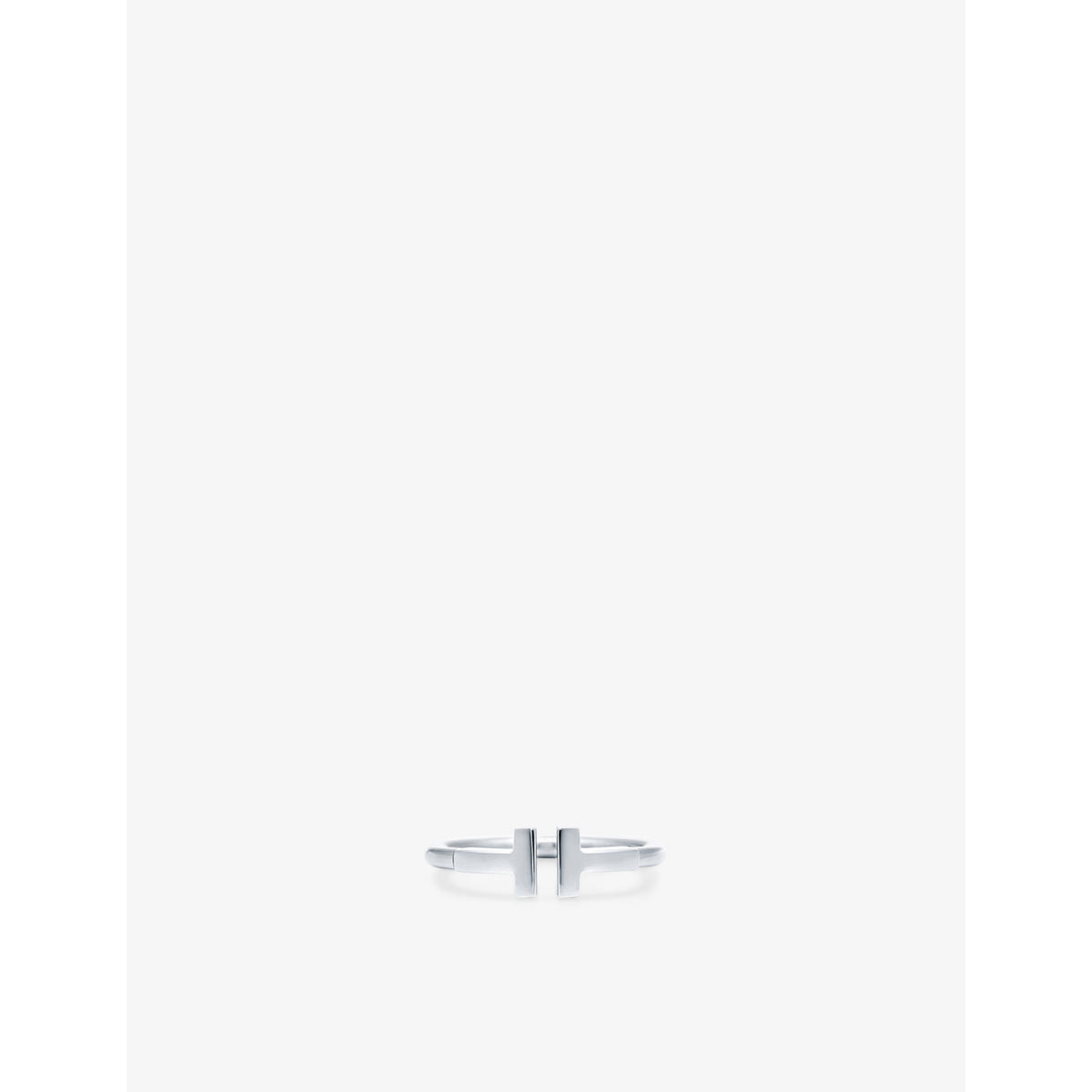 Tiffany T 18ct white-gold wire ring - 4.5