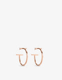 Tiffany & Co 18ct rose gold hoop earrings, imported from the UK