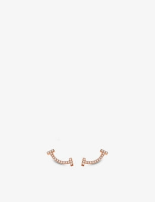 Tiffany & Co. T Smile rose gold diamond earrings - British product