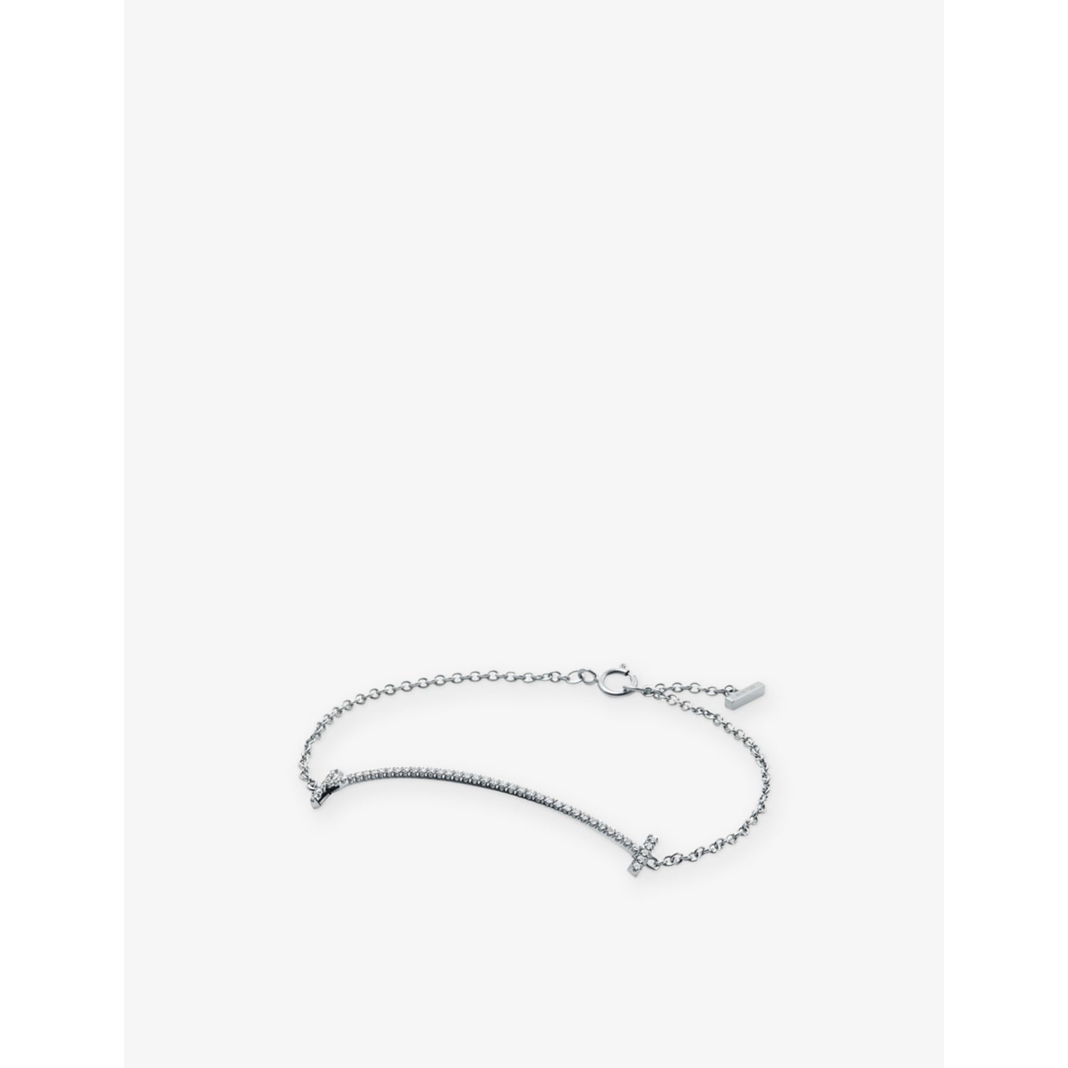 Tiffany & Co T Smile 18ct white gold diamond bracelet (British brand)