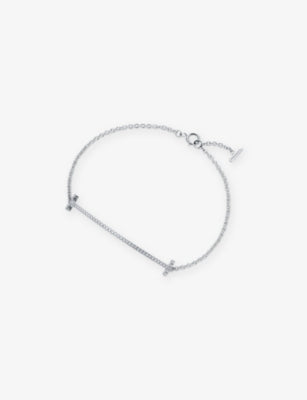 Tiffany & Co T Smile 18ct white gold diamond bracelet (British brand)