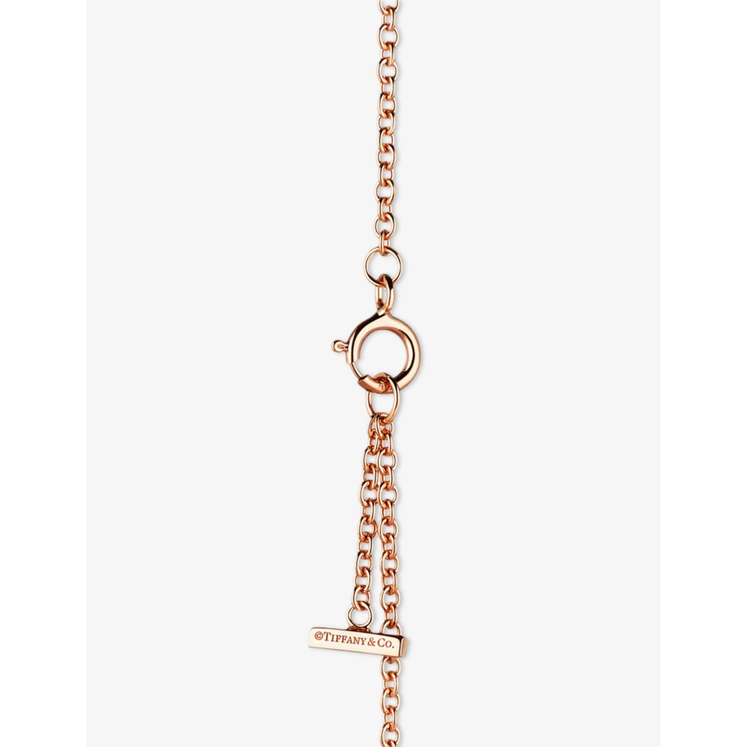 Tiffany 18ct rose-gold diamond bracelet, fits 16cm wrist, imported from the UK