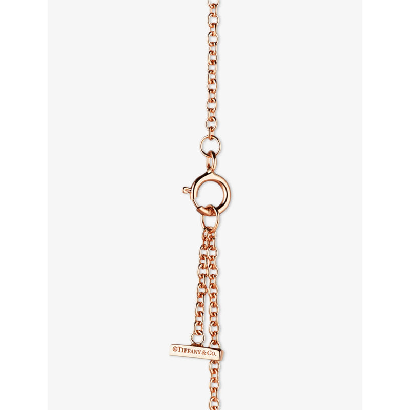 Tiffany 18ct rose-gold diamond bracelet, fits 16cm wrist, imported from the UK