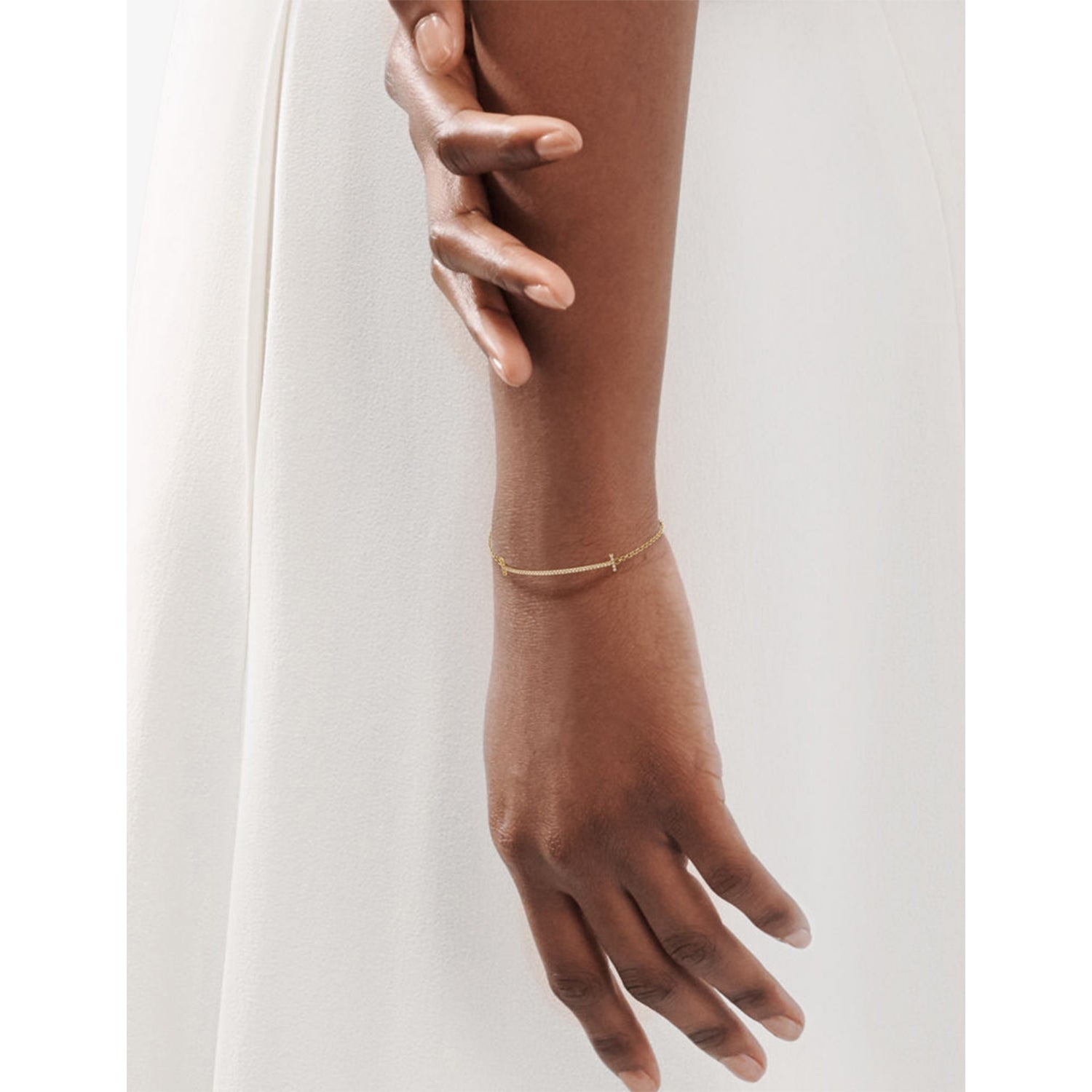 Tiffany T Smile yellow gold diamond bracelet, UK version