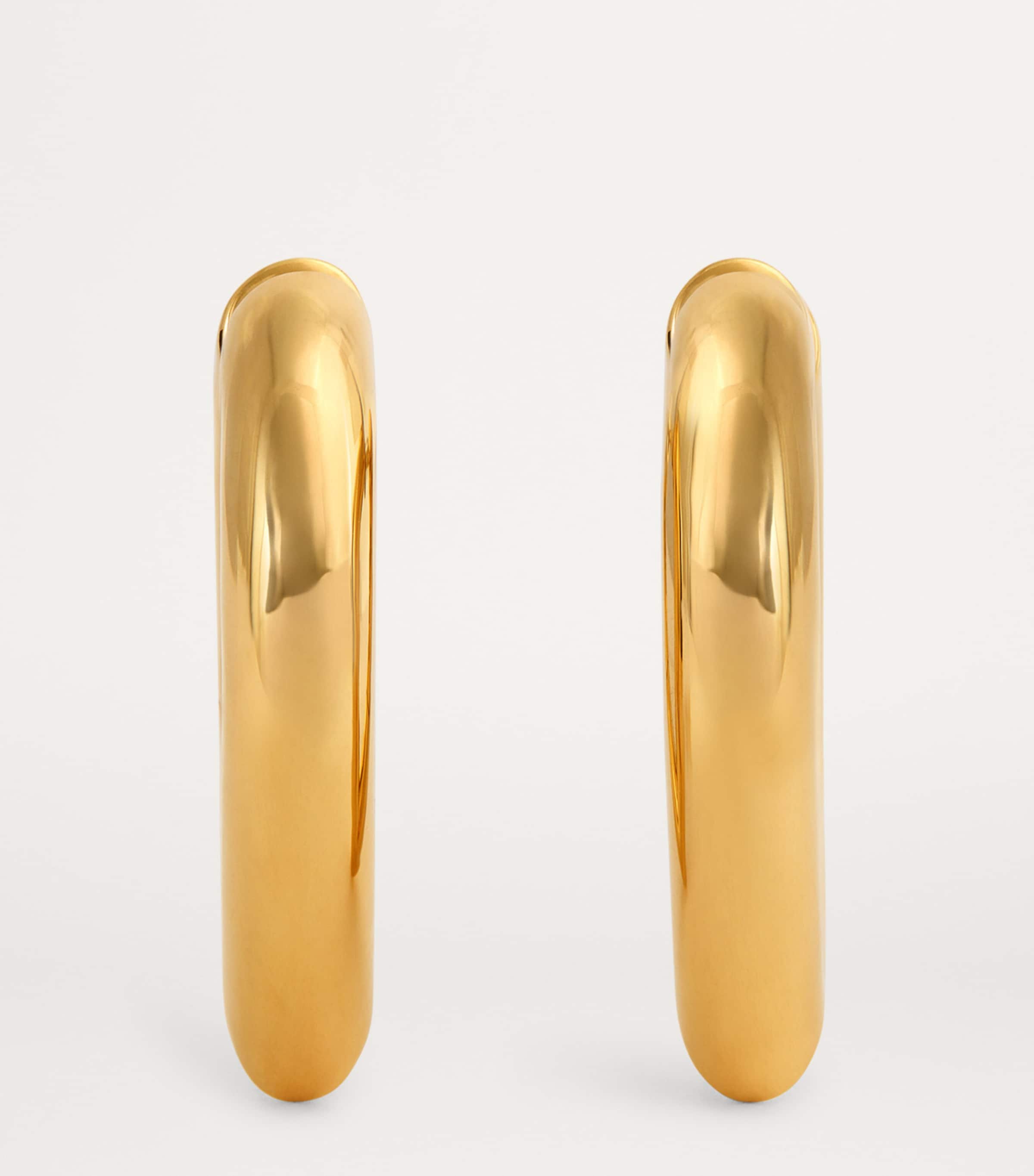 Engelbert Medium Yellow Gold Drop Link Earrings - British product