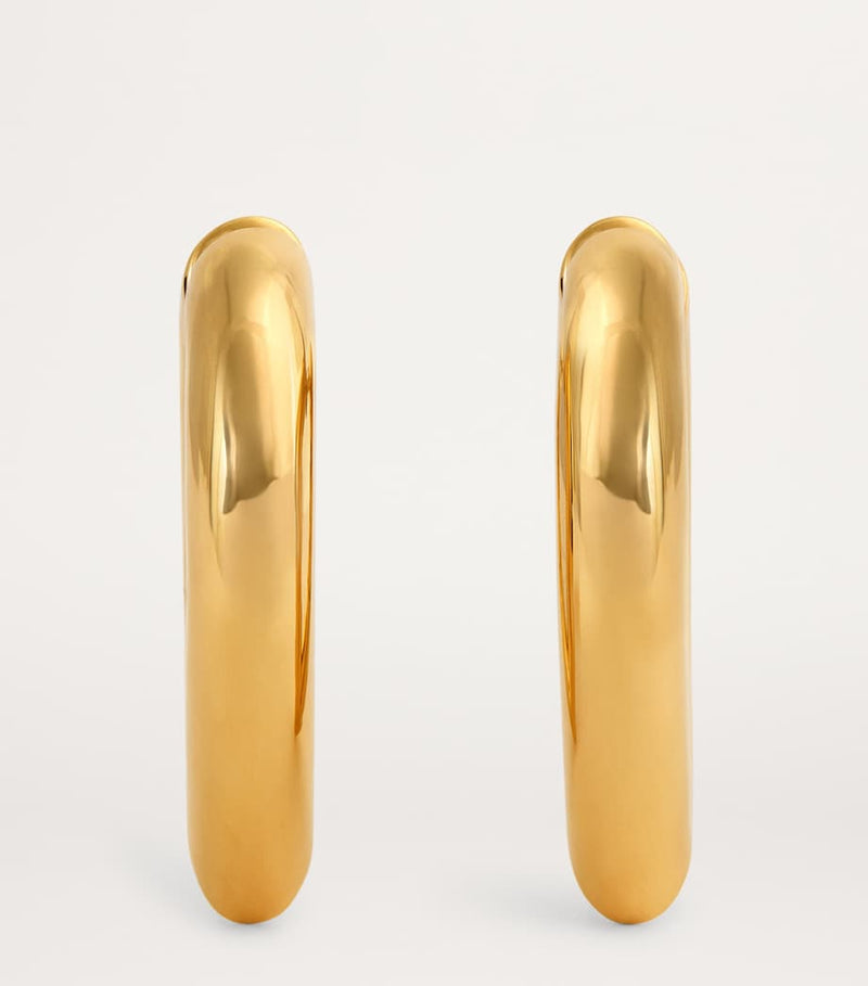 Engelbert Medium Yellow Gold Drop Link Earrings - British product