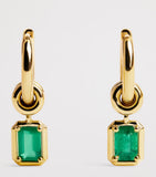 Spinelli Kilcollin Zahra hoop earrings yellow gold emerald drop, UK version