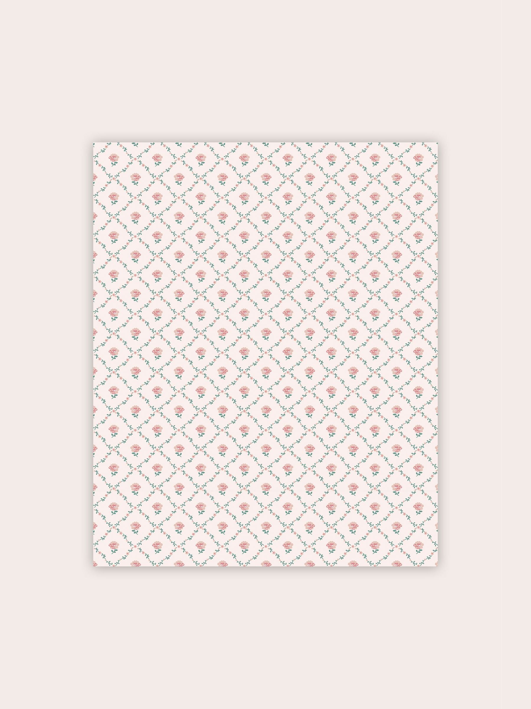 Laura Ashley Coral Pink Kate wallpaper roll (British brand)