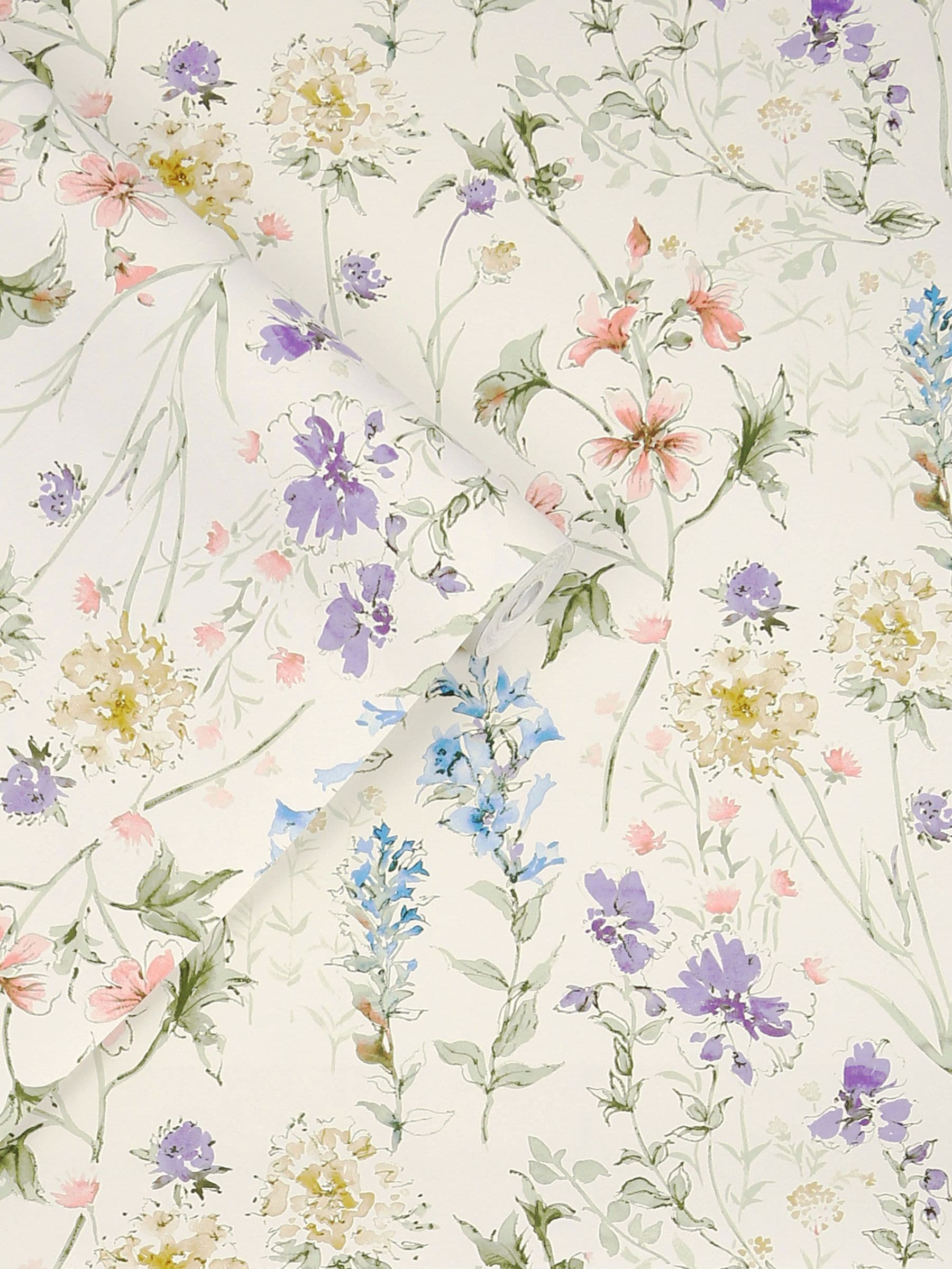 Laura Ashley wallpaper Chalk Pink Wild Meadow 10M (British brand)
